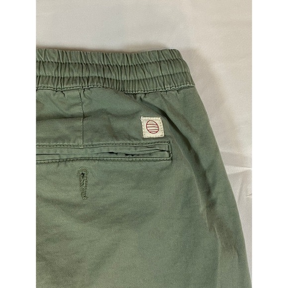Marine Layer Mens Saturday Slim Fit Pants Olive Green Elastic Waist Large - Picture 10 of 15